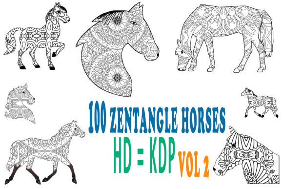 100 Zentangle Horses Vol 2: A Strategic Tool for Creativity, Focus, and Mindful Expression