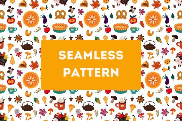 Autumn Pattern with Hedgehogs, Sweets and Thanksgiving: A Versatile Design for Modern Creators