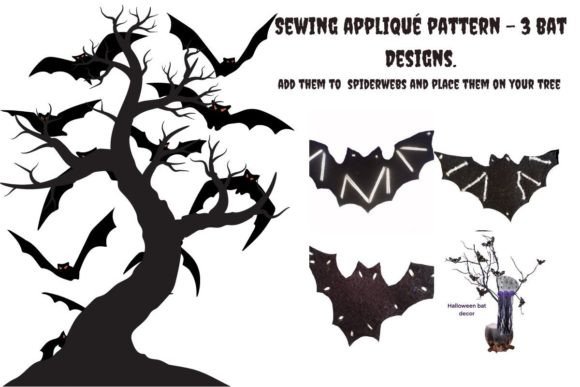 Bat Applique Outdoor Halloween Decor
