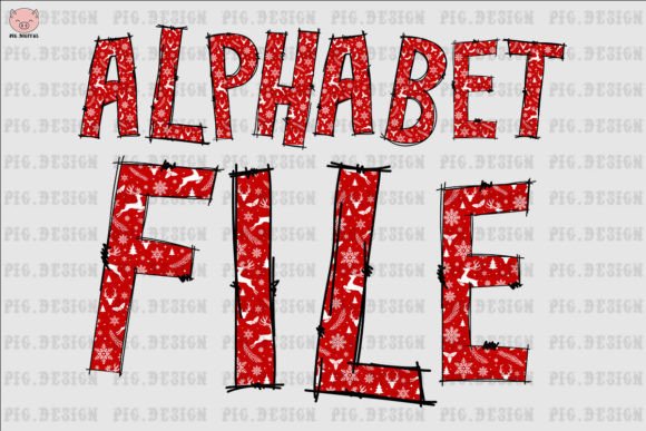 Christmas Snow Font Doodle Alphabet Png