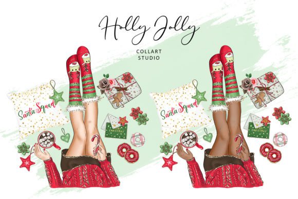 Cozy Girl Christmas Illustrations