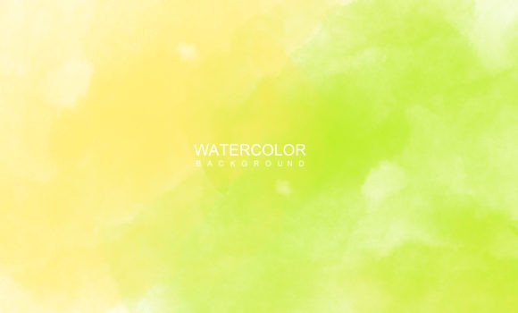 Green Yellow Watercolor Background