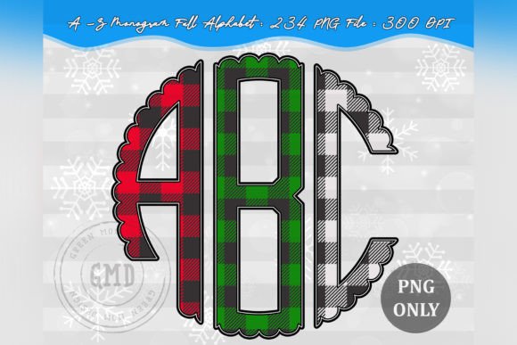 Plaid Monogram Christmas Alphabet Set: A Versatile Tool for Creative Projects