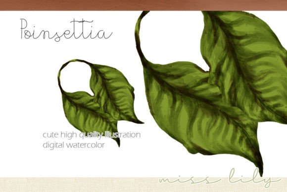 Poinsettia Leaves Pin