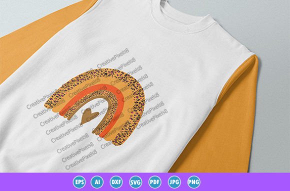 Rainbow Style Tee Shirt Design with Leopard Patterns: A Creative and Versatile Print
