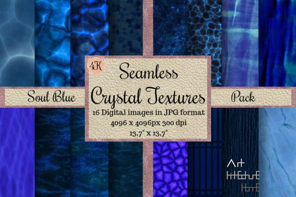 Seamless Crystal Textures - Soul Blue
